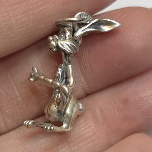 DISNEY Sterling Silver 925   Winnie the Pooh Rabbit charm pendant Retired